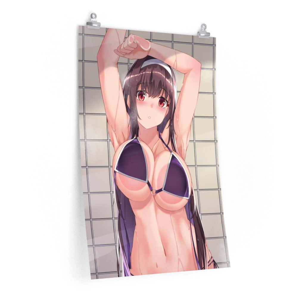 Utaha Kasumigaoka Saekano How to Raise a Boring Girlfriend Big Boobs Bikini Poster - Lewd Premium Matte Vertical Poster - Adult Wall Art