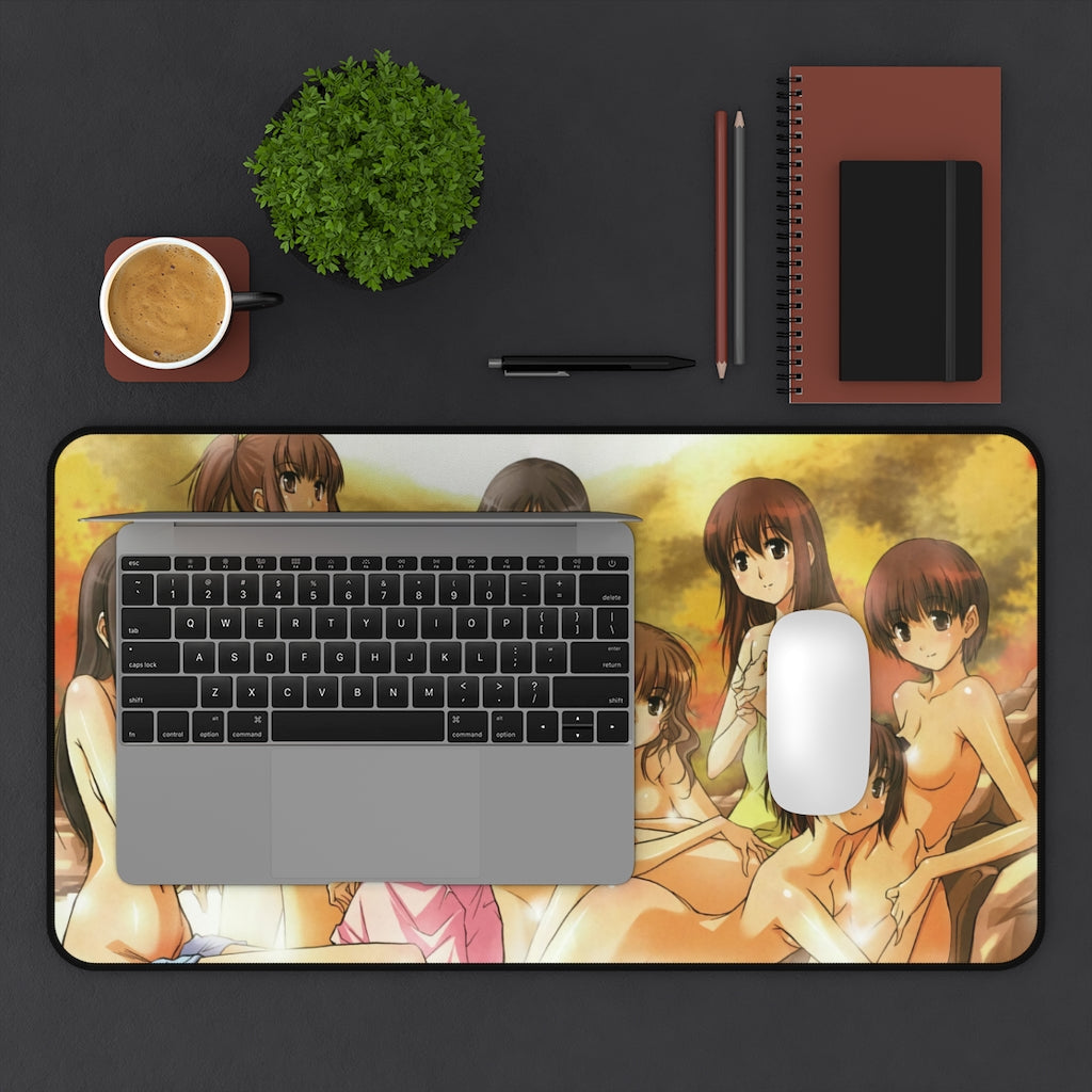 KimiKiss Pure Rouge Nude Onsen Waifus Desk Mat - Sexy Anime Girls Mousepad - Gaming Playmat