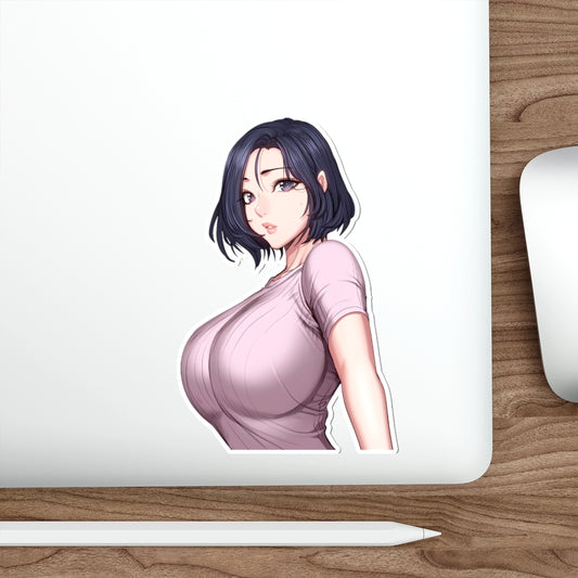 Fitness Song Sang-mi Big Anime Boobs Ecchi Vinyl Decal Waterproof Sticker - Ecchi Vinyl Decal