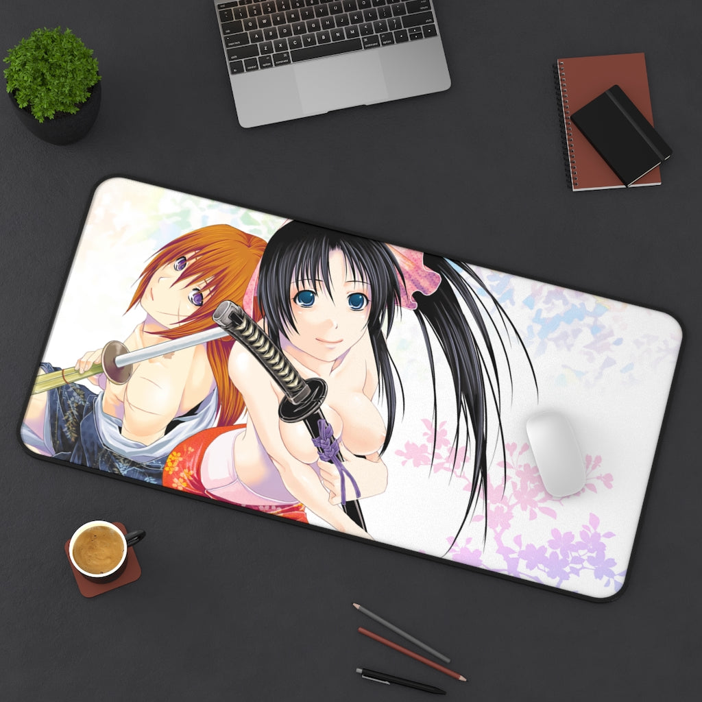 Rurouni Kenshin and Sexy Kamiya Kaoru Desk Mat - Anime Mousepad - Non Slip Playmat