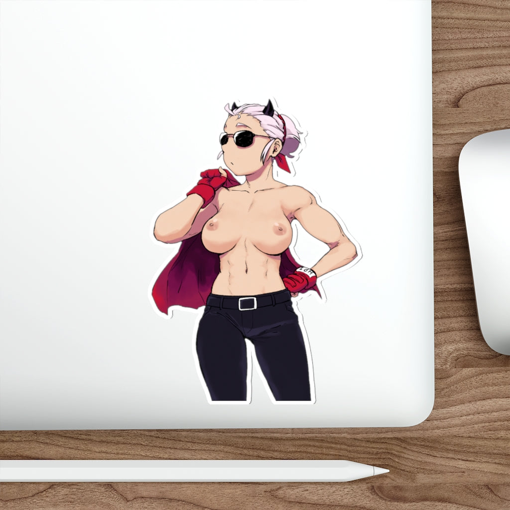 Topless Justice Helltaker Waterproof Sticker - Ecchi Vinyl Decal