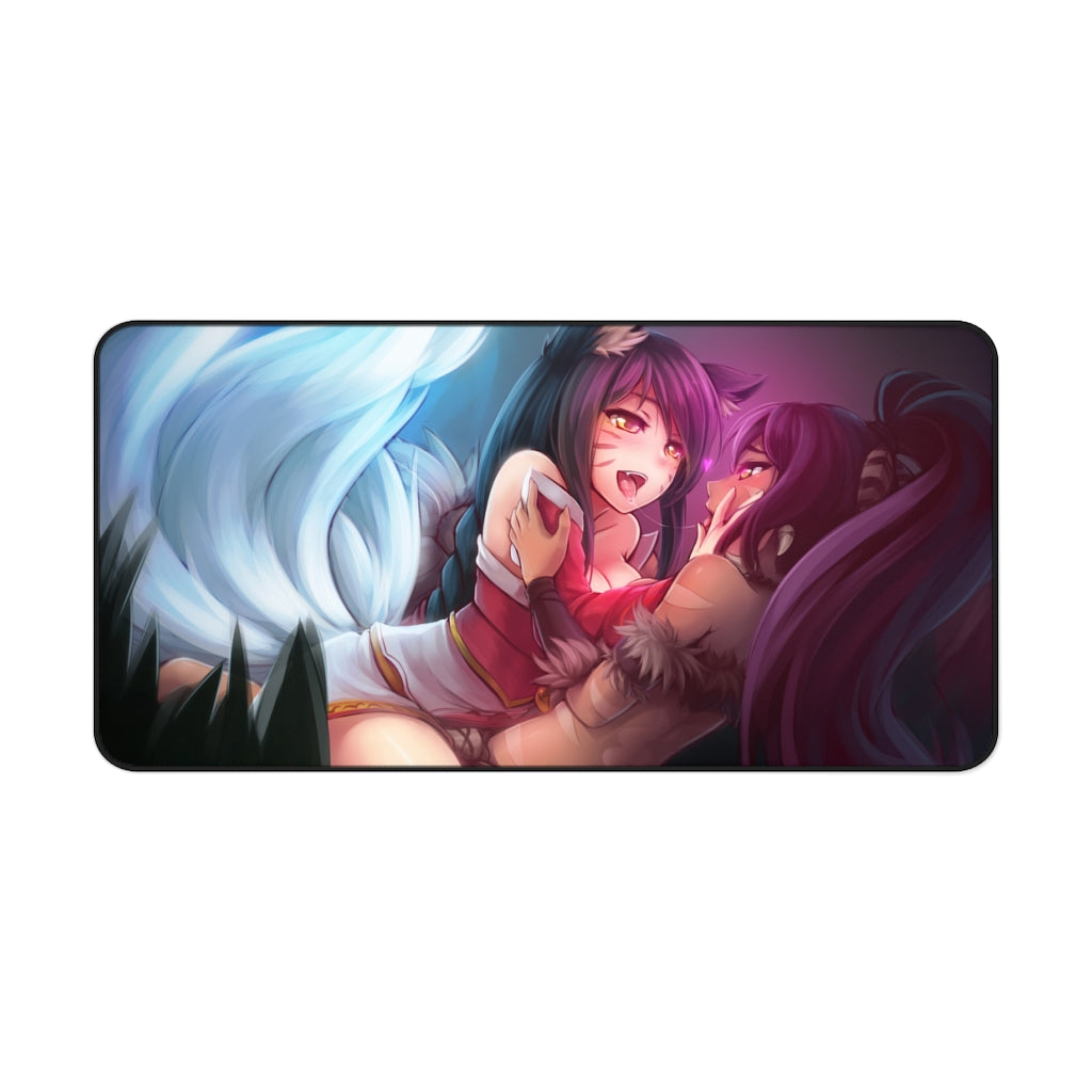 League of Legends Ahri and Nidalee Yuri Desk Mat - Non Slip Mousepad