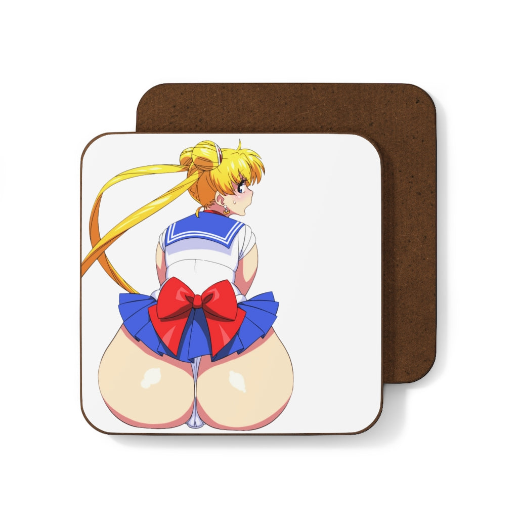 Sailor Moon Coaster - Hardboard Back Coaster - Sexy Naughty Gift - Big Butt Usagi