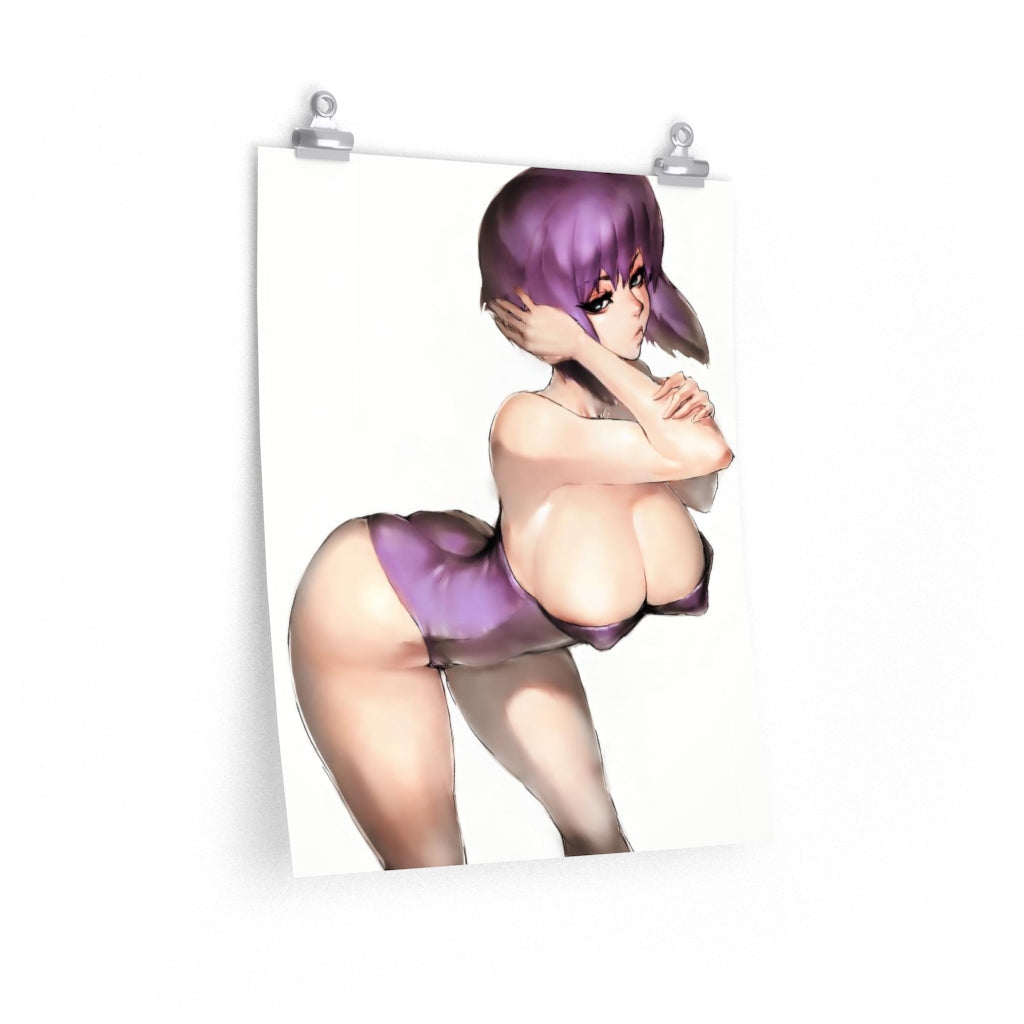 Kusanagi Motoko Ghost In The Shell Poster - Lewd Premium Matte Vertical Poster - Adult Wall Art