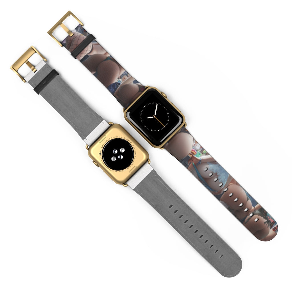 Apple Watch Band 38 mm and 42 mm - Overwatch Butts Lewd Leather Apple Watch Band