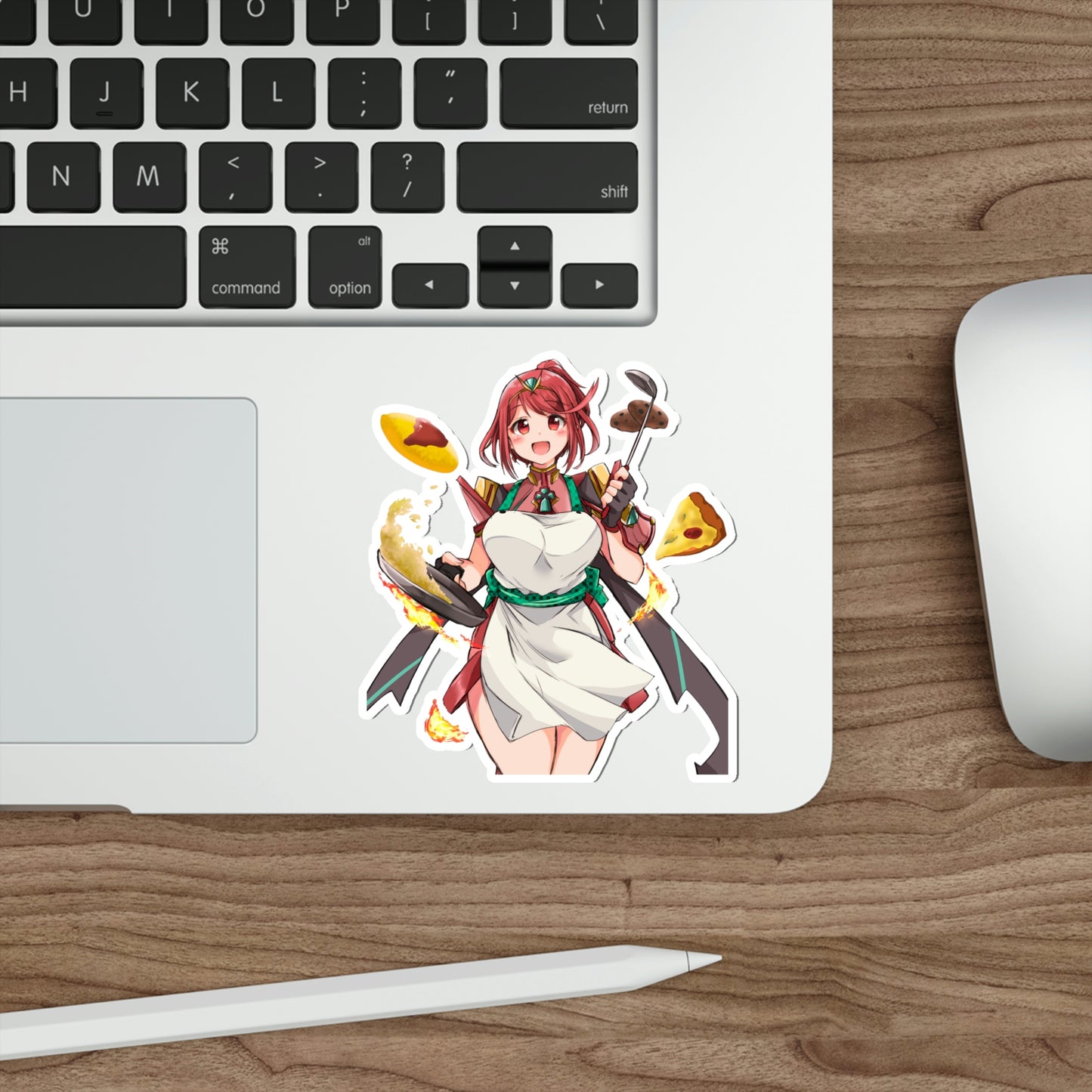 Xenoblade Pyra Cooking Waterproof Sticker - Ecchi Vinyl Decal