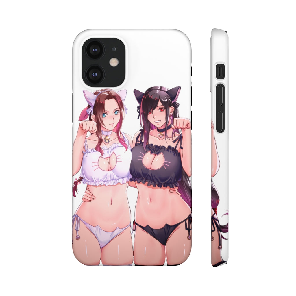 Tifa and Aerith Anime Phone Case - Final Fantasy Kawaii Aesthetic Snap Case