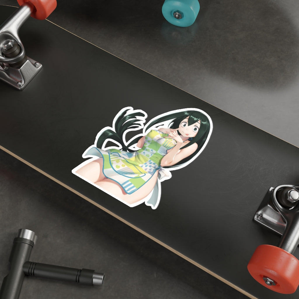 Tsuyu Asui Sexy Apron Waterproof Sticker - Ecchi Anime Froppy My Hero Academia Vinyl Car Decal