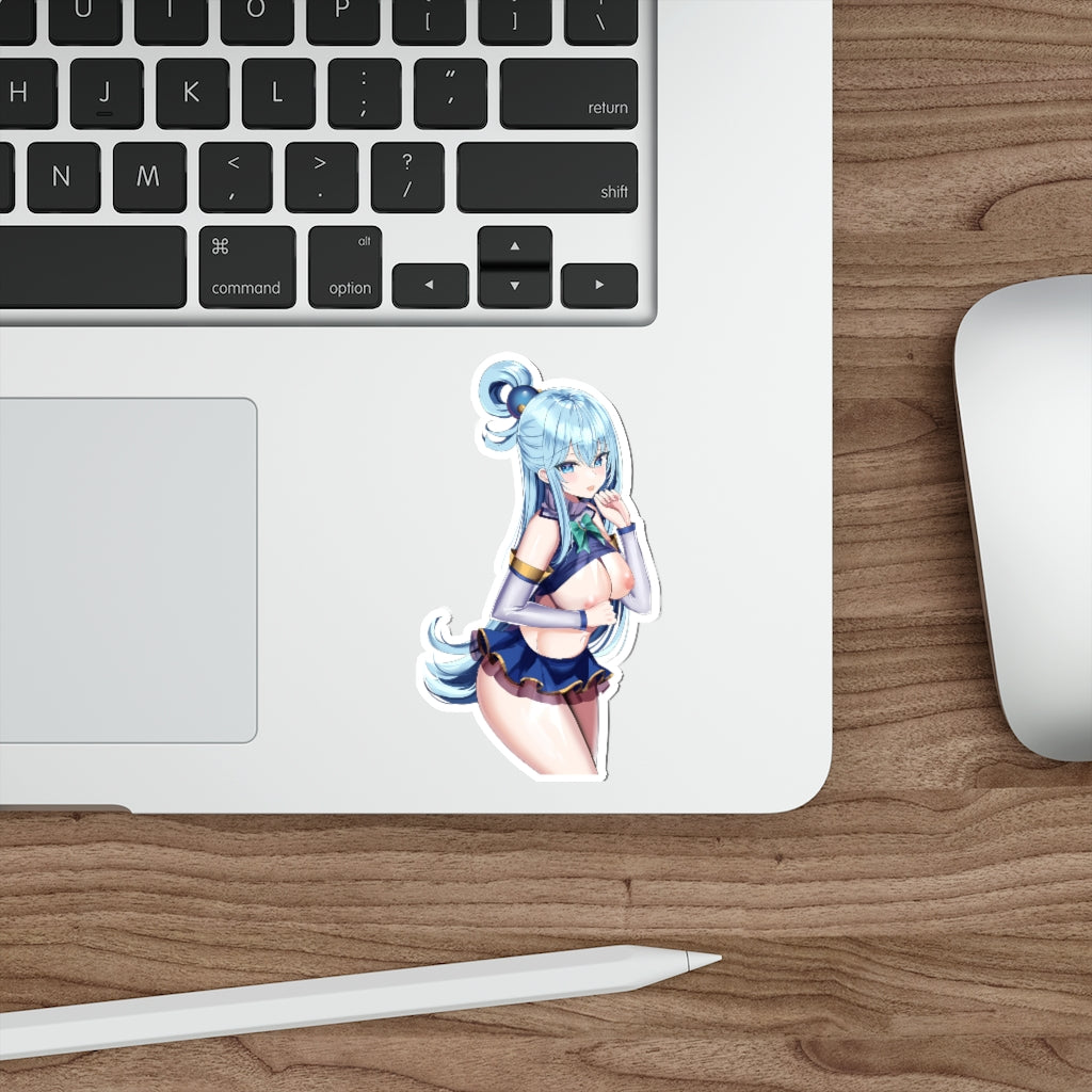 Konosuba Aqua Sexy Topless Boobs Waterproof Sticker - Ecchi Vinyl Decal