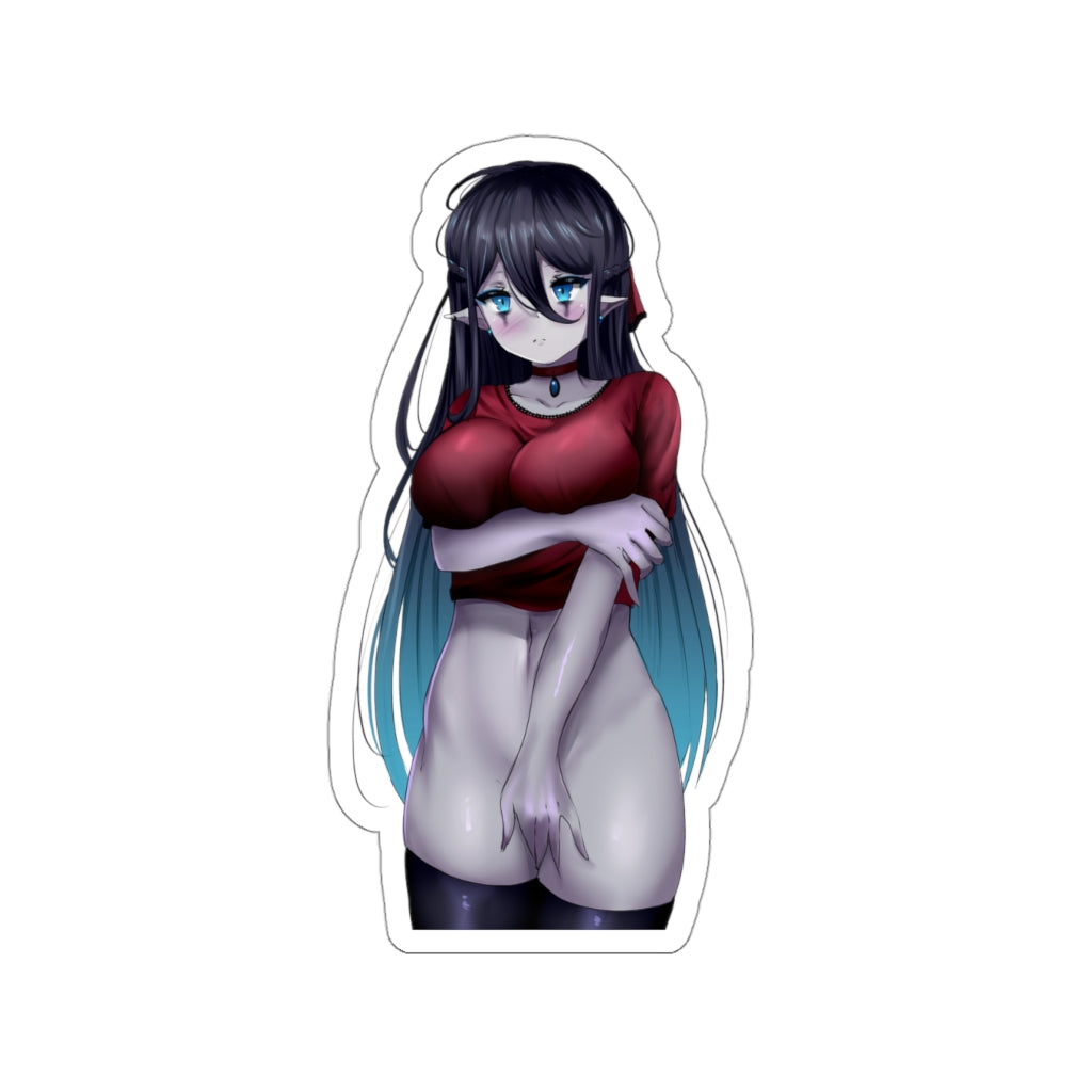 Half Nude Banshee Monster Girl Encyclopedia Waterproof Sticker - Ecchi Vinyl Decal