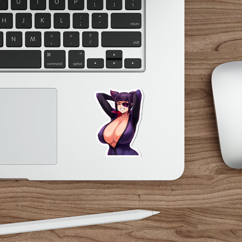 Big Boobs Juri Street Fighter Waterproof Sticker - Ecchi Vinyl Decal