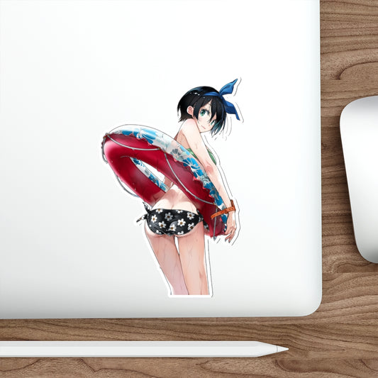 Rent a Girlfriend Wet Bikini Ruka Sarashina Waterproof Sticker - Ecchi Vinyl Decal