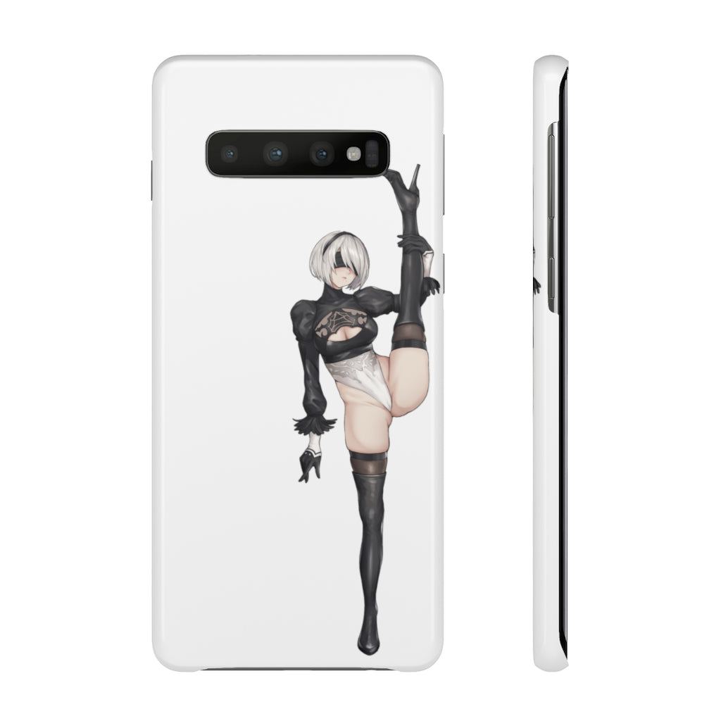 Nier Automata 2B Split Anime Phone Case -  Kawaii Aesthetic Snap Case