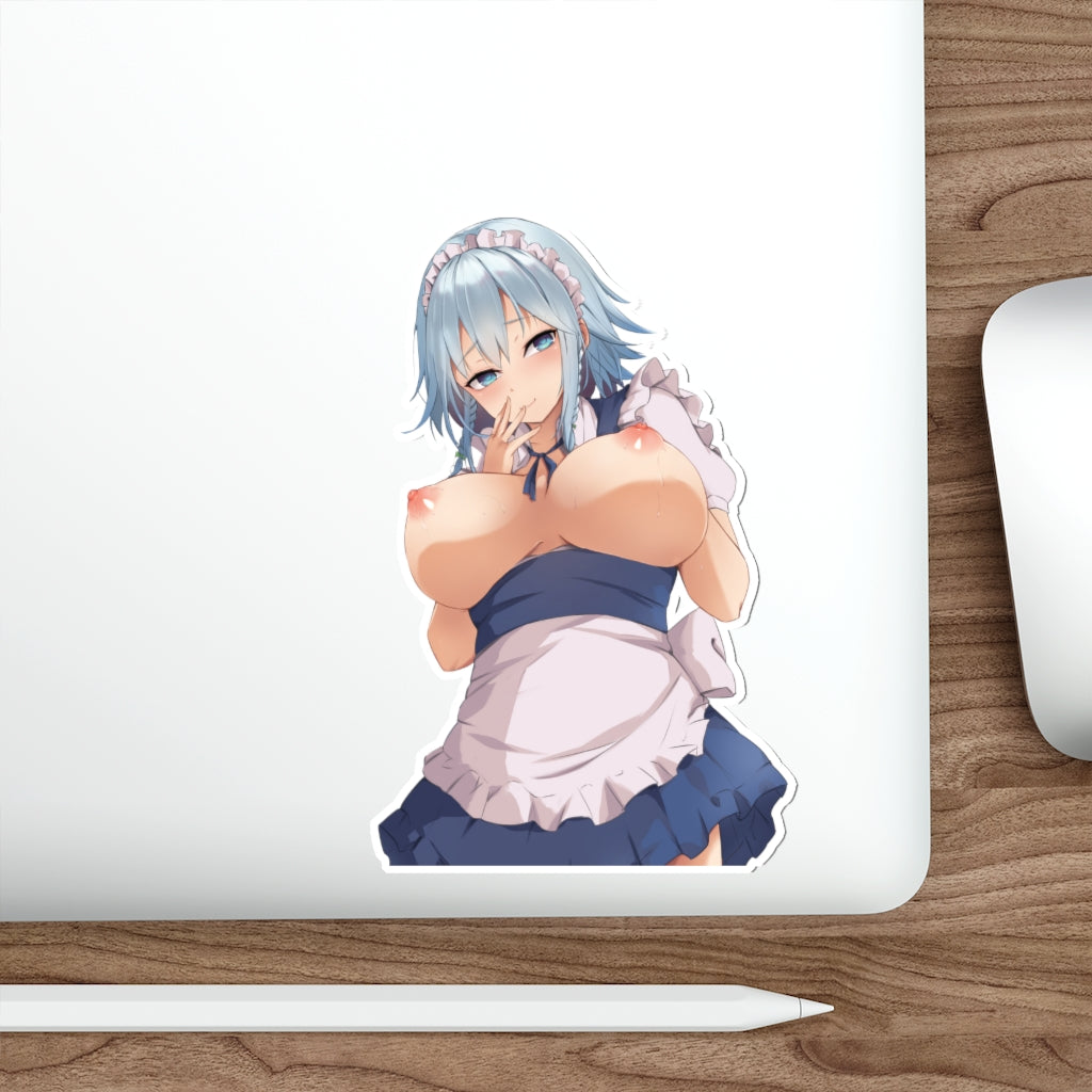 Topless Maid Izayoi Sakuya Touhou Waterproof Sticker - Ecchi Vinyl Decal