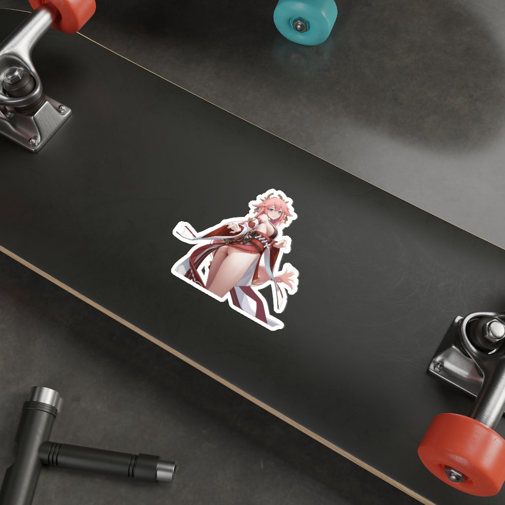 Sexy Butt Yae Miko Genshin Impact Ecchi Vinyl Decal Waterproof Sticker - Ecchi Vinyl Decal