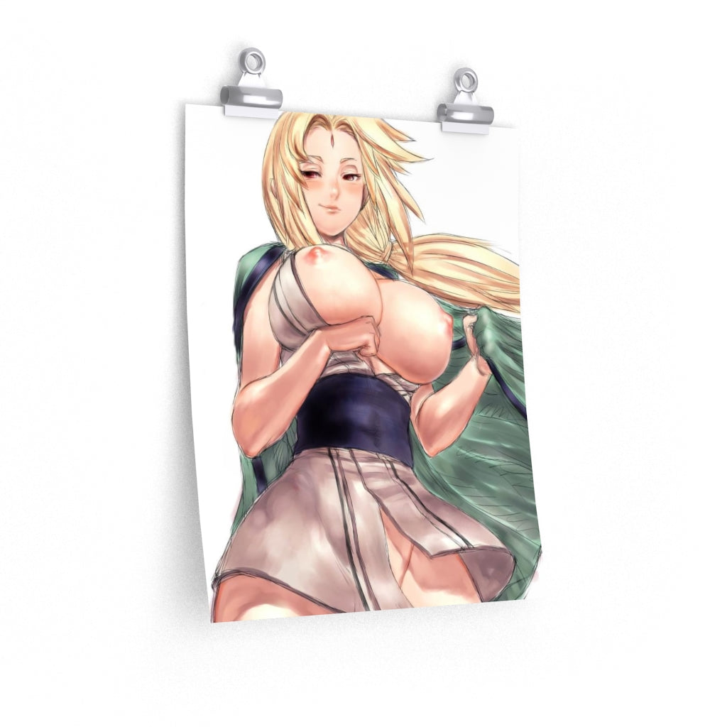 Tsunade Naruto Poster - Lewd Premium Matte Vertical Poster - Adult Wall Art