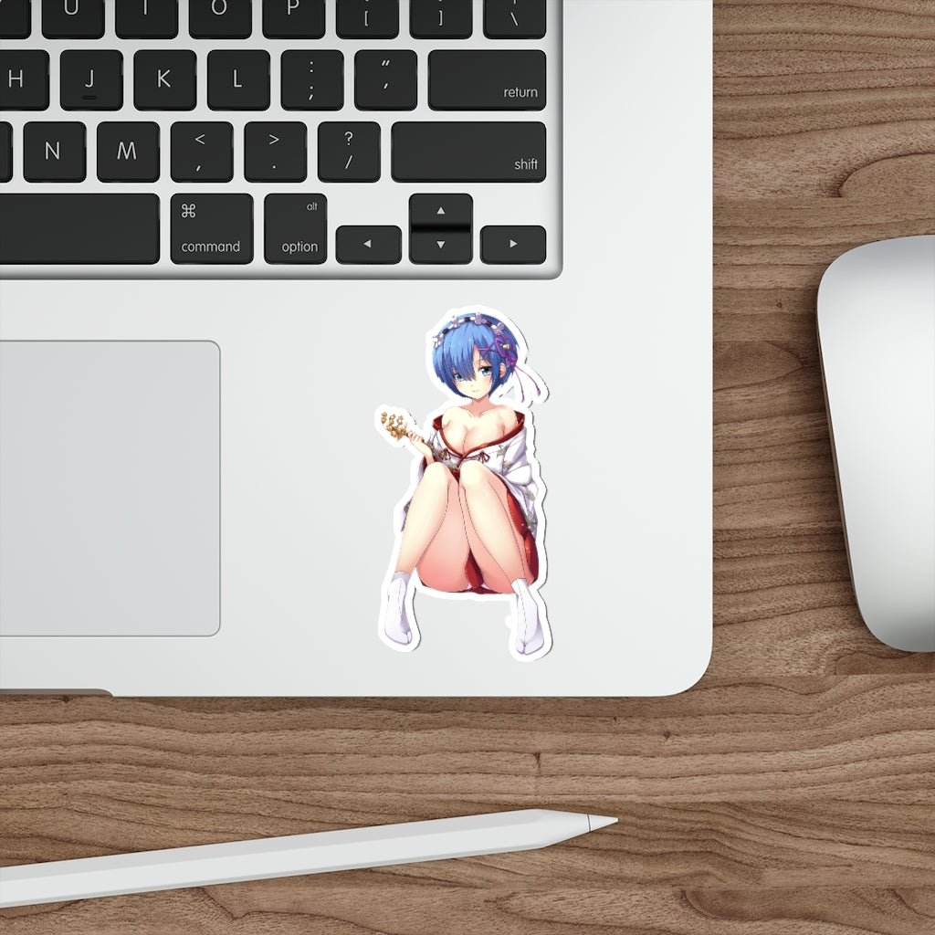 Sexy Yukata Rem Re Zero Waterproof Sticker - Ecchi Vinyl Decal