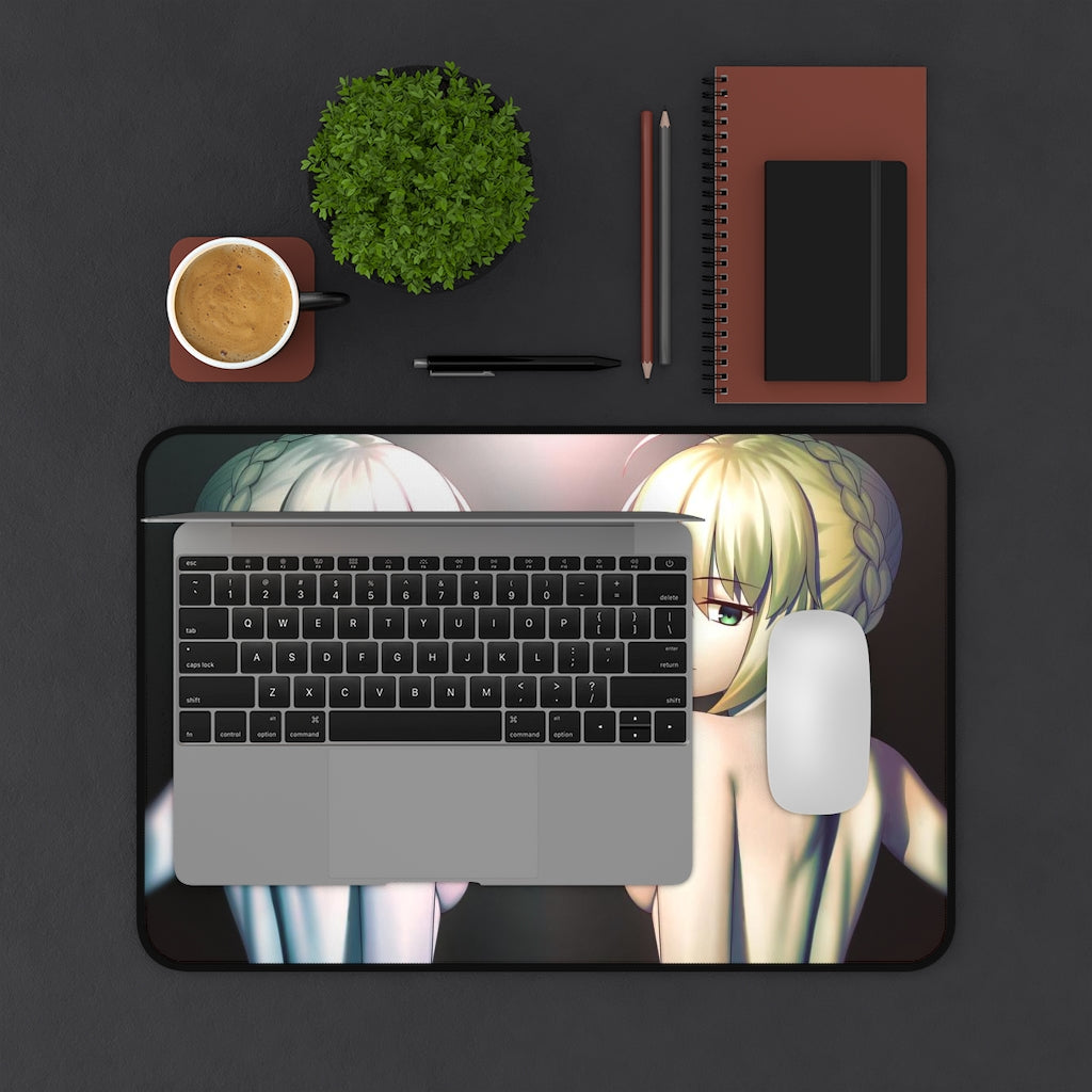 Nude Tits Artoria Pendragon and Saber Alter Fate Grand Order Desk Mat - Non Slip Mousepad