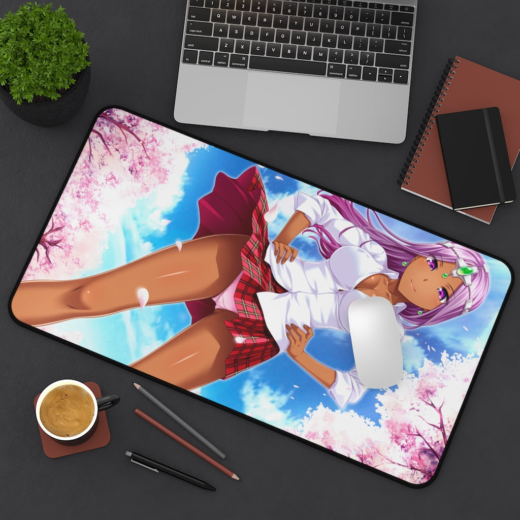 Dragon Quest Sexy Maya School Girl Uniform Desk Mat - Non Slip RPG Gaming Mousepad