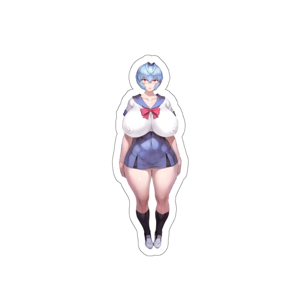 Evangelion Sticker - Rei Oppai School Outfit Waterproof Sticker Ecchi - Anime Car Decal