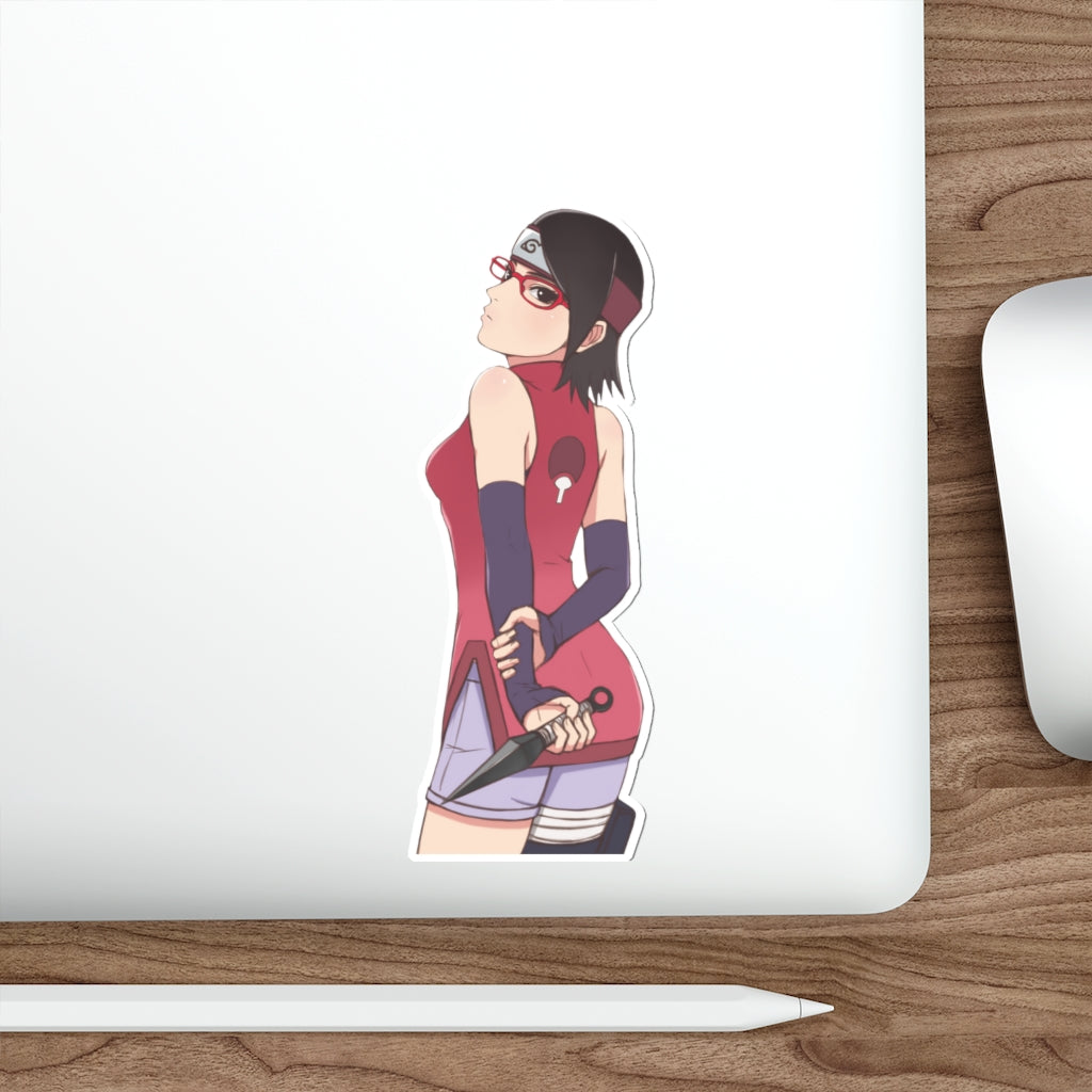 Uchiha Sarada Naruto Kunai Waterproof Sticker - Ecchi Vinyl Decal