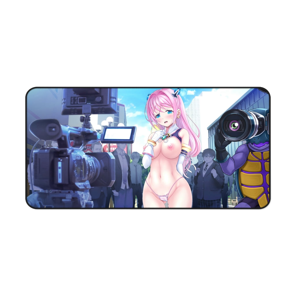 Aigan Tenshi Cheery Pink Nude Cameras Desk Mat - Non Slip Mousepad