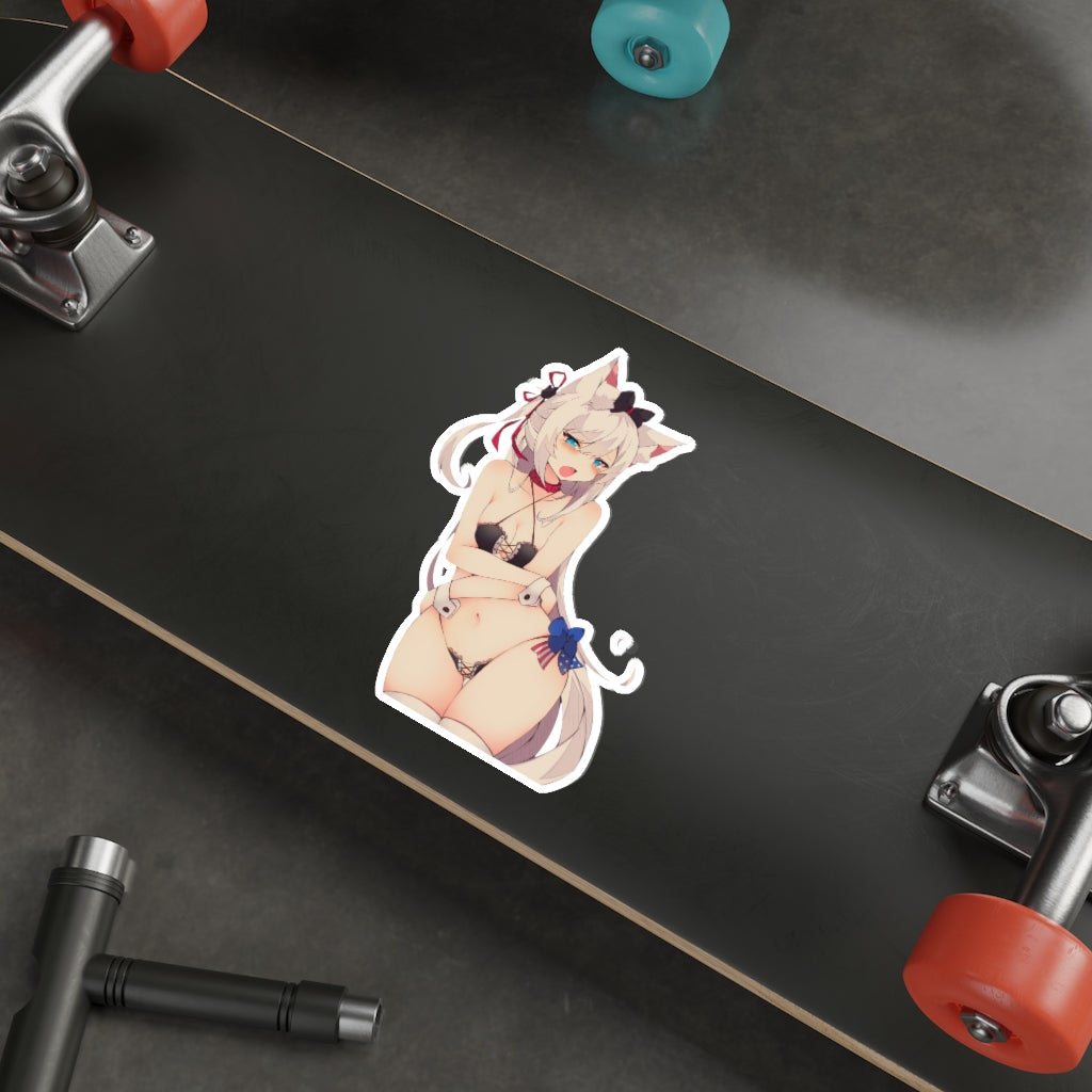 Sexy Lingerie Neko Hammann Azur Lane Waterproof Sticker - Ecchi Vinyl Decal