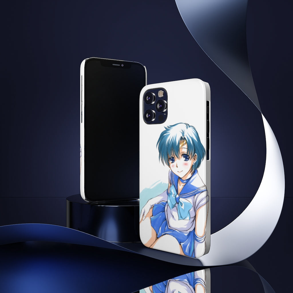 iPhone 13 Case - iPhone 12 Case - Sailor Mercury Anime Phone Case - Sailor Moon Phone Case