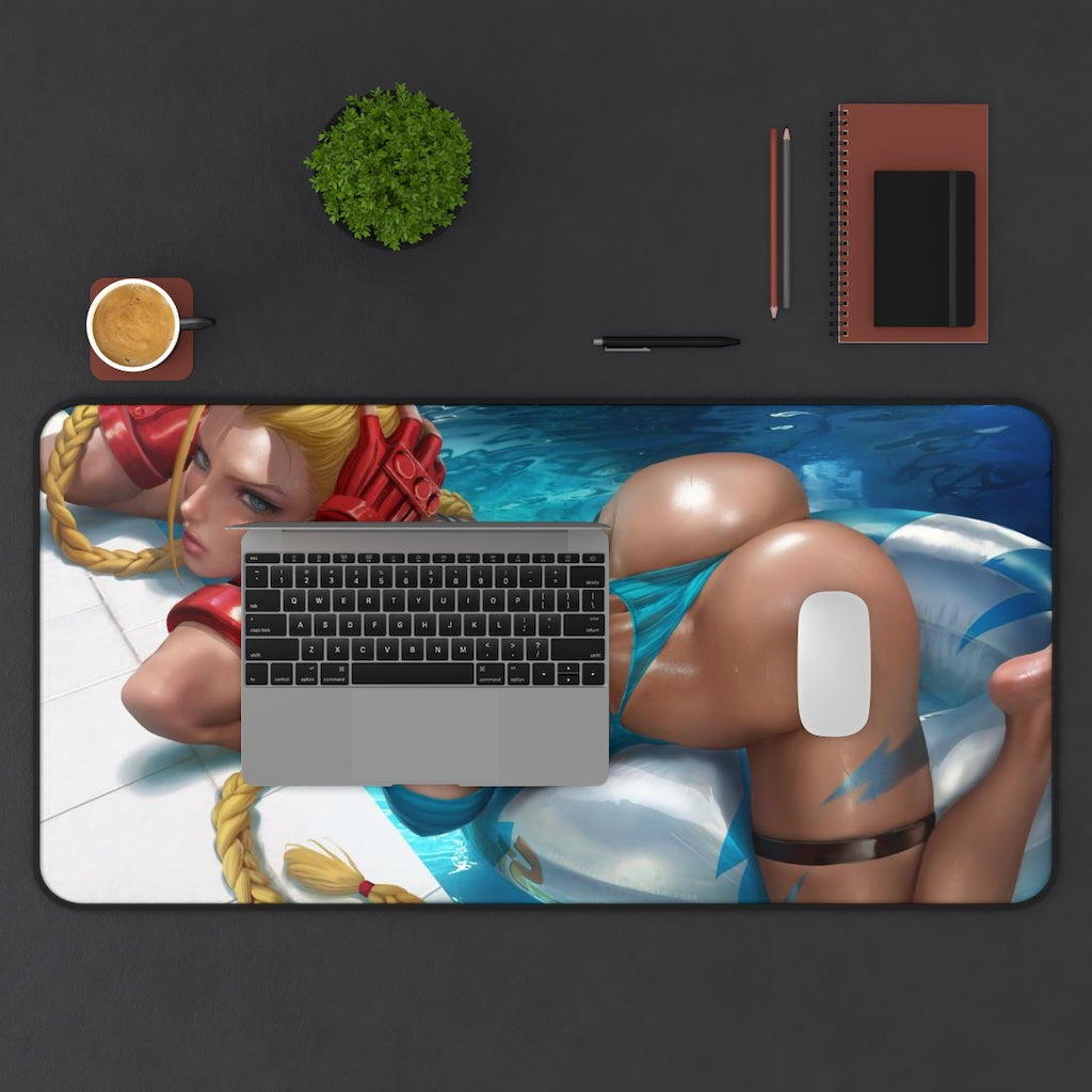 Cammy Bubble Butt Desk Mat - Big Ecchi Gaming Mousepad - MTG Playmat