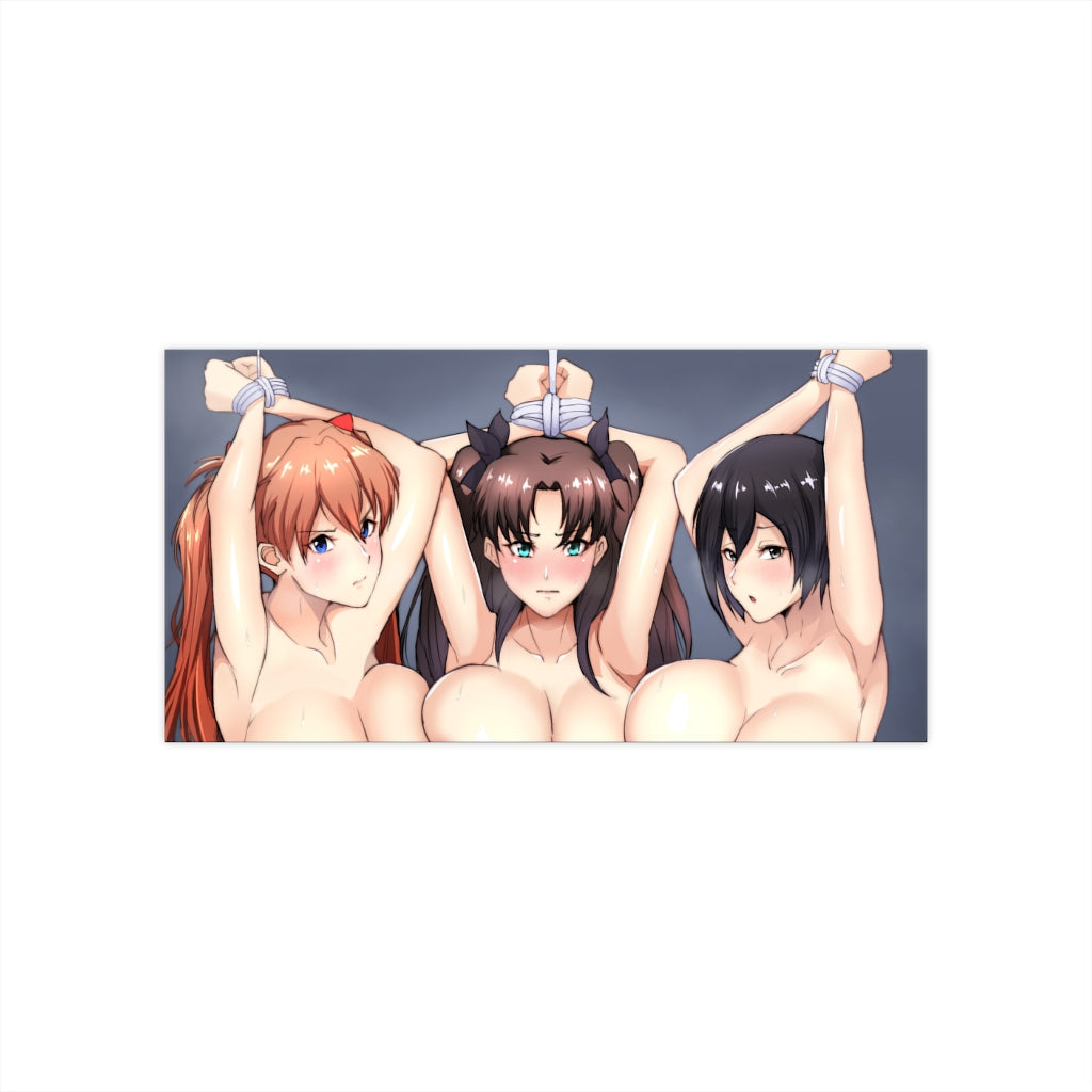 Anime Boobs Slap Sticker - Anime Car Decal - Bumper Sticker