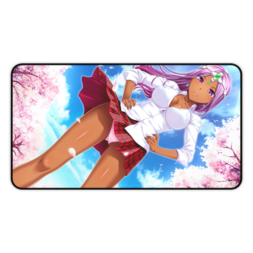 Dragon Quest Sexy Maya School Girl Uniform Desk Mat - Non Slip RPG Gaming Mousepad