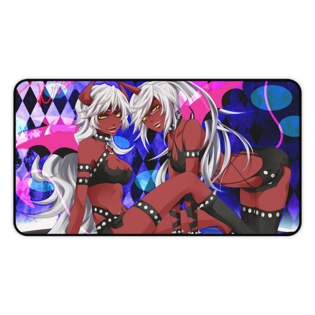 Panty and Stocking with Garterbelt Sexy Devil Waifus Scanty and Kneesocks Desk Mat - Non Slip Mousepad