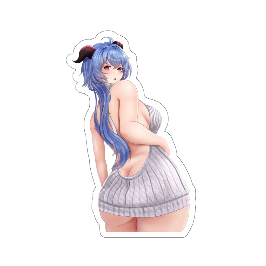 Ganyu Sexy Sweater Waterproof Sticker - Genshin Impact Ecchi Vinyl Decal