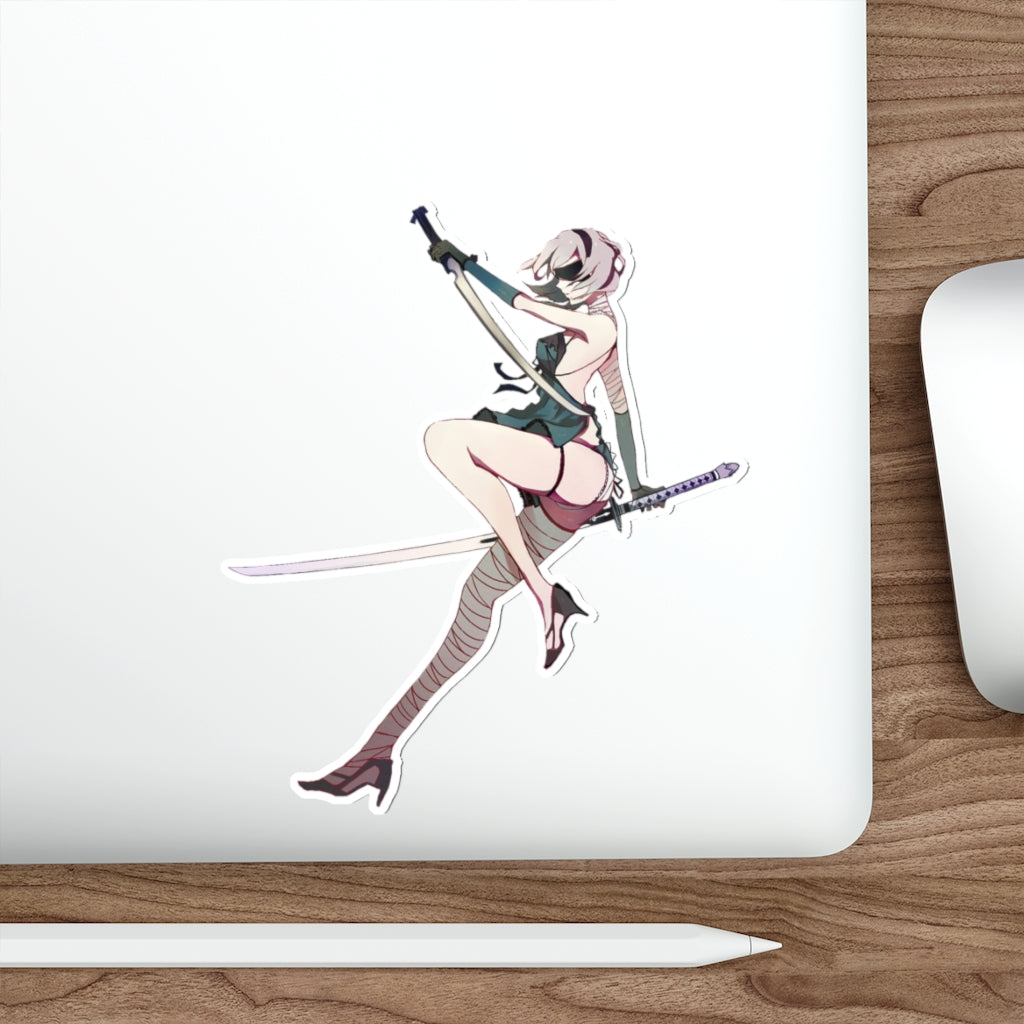 Nier Automata X Replicant Waterproof Sticker - 2B Kaine Outfit Ecchi Vinyl Car Decal