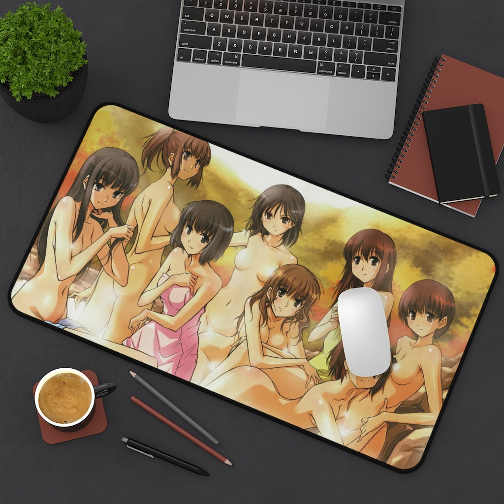 KimiKiss Pure Rouge Nude Onsen Waifus Desk Mat - Sexy Anime Girls Mousepad - Gaming Playmat