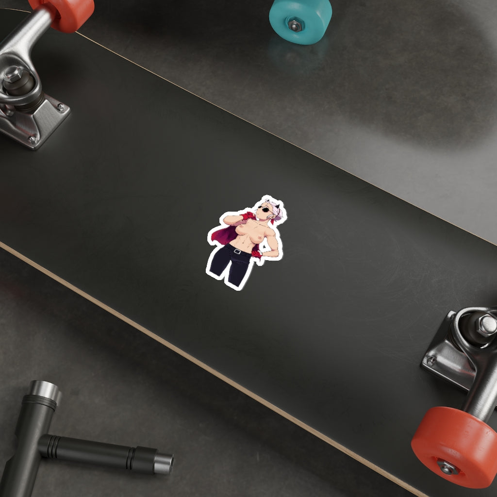 Topless Justice Helltaker Waterproof Sticker - Ecchi Vinyl Decal