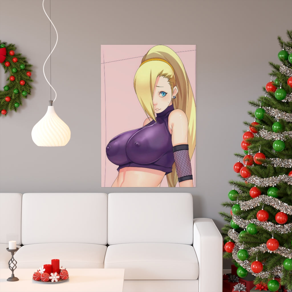 Big Tits Yamanaka Ino Naruto Ecchi Poster - Lewd Premium Matte Vertical Poster - Adult Wall Art