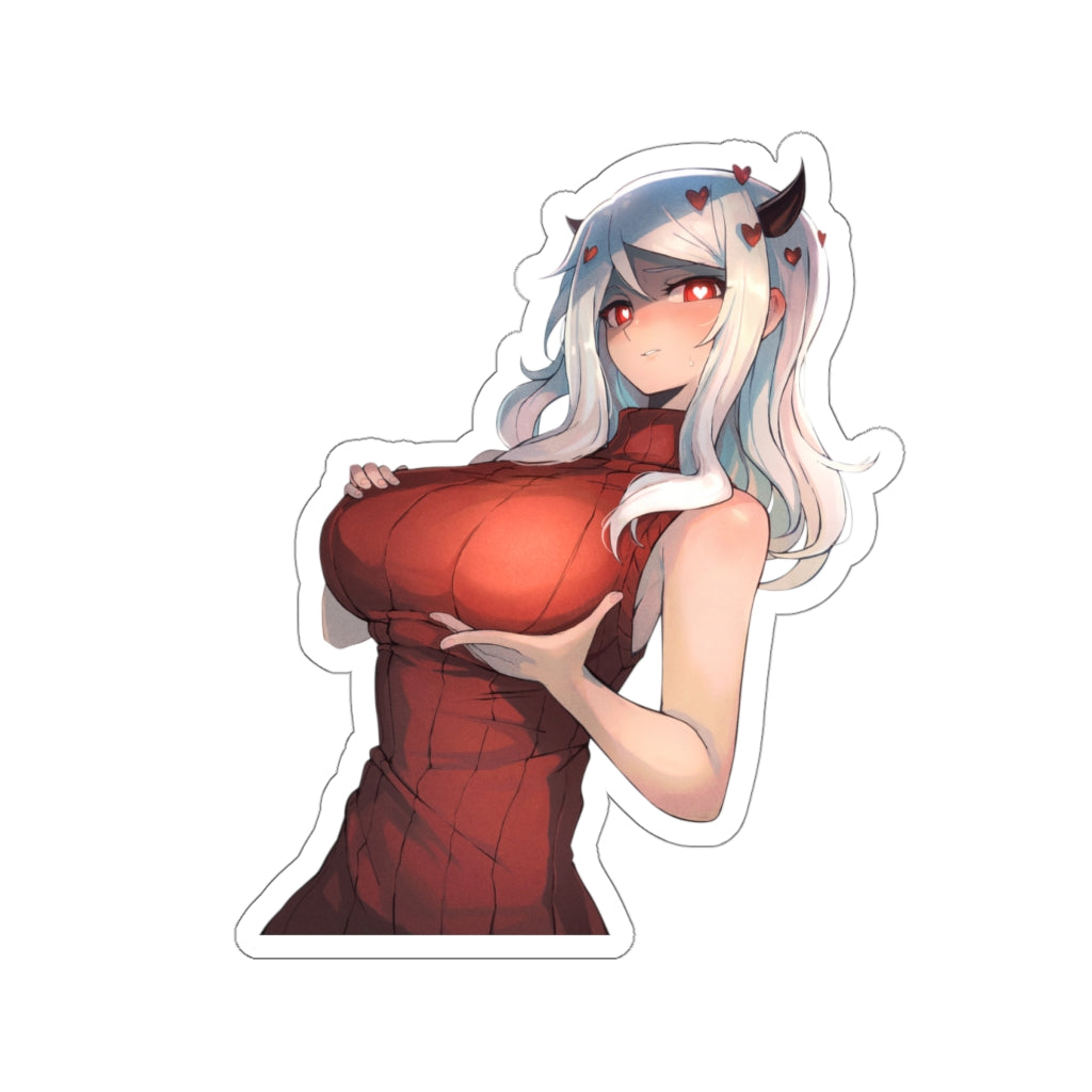 Big Boobs Modeus Helltaker Waterproof Sticker - Ecchi Vinyl Decal