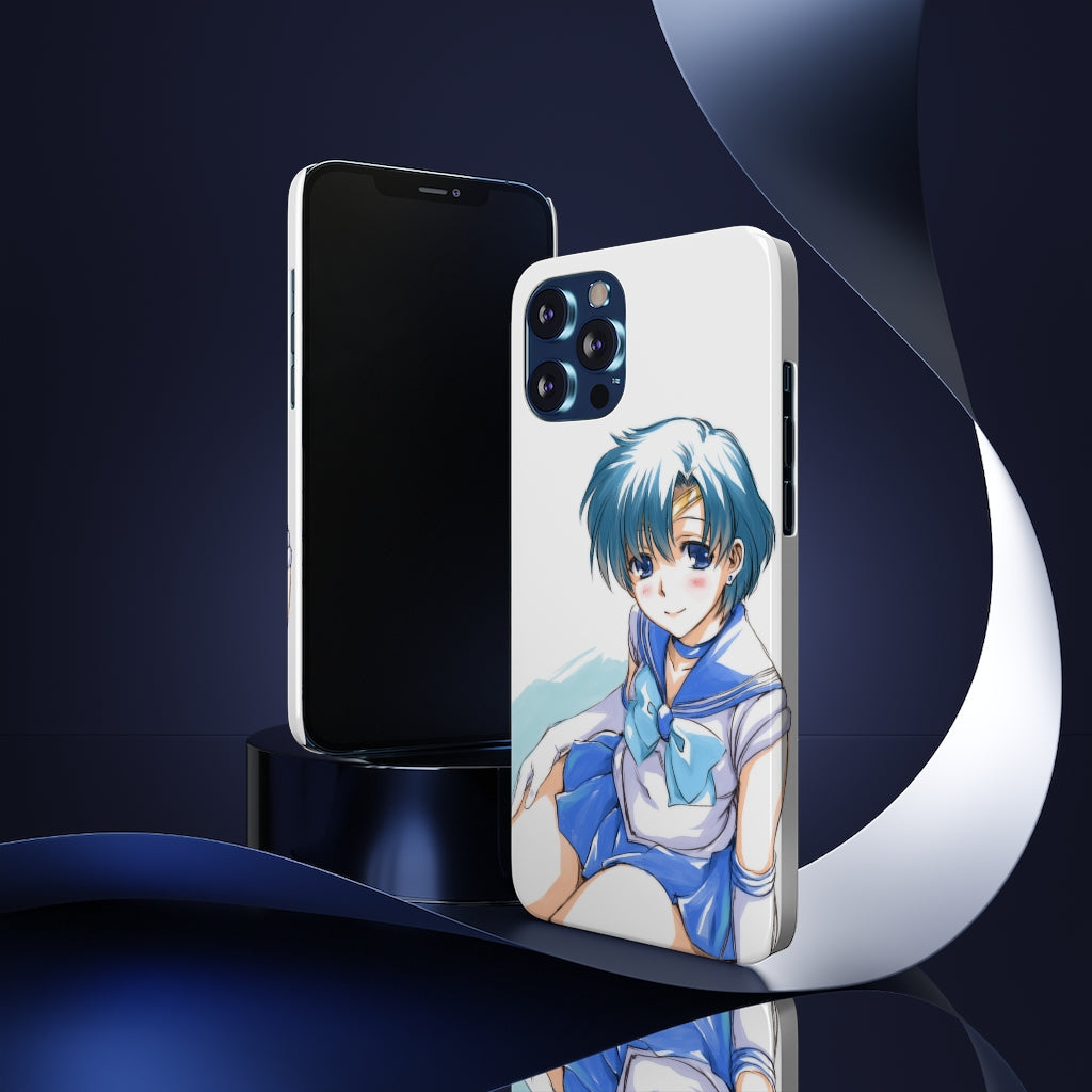 iPhone 13 Case - iPhone 12 Case - Sailor Mercury Anime Phone Case - Sailor Moon Phone Case