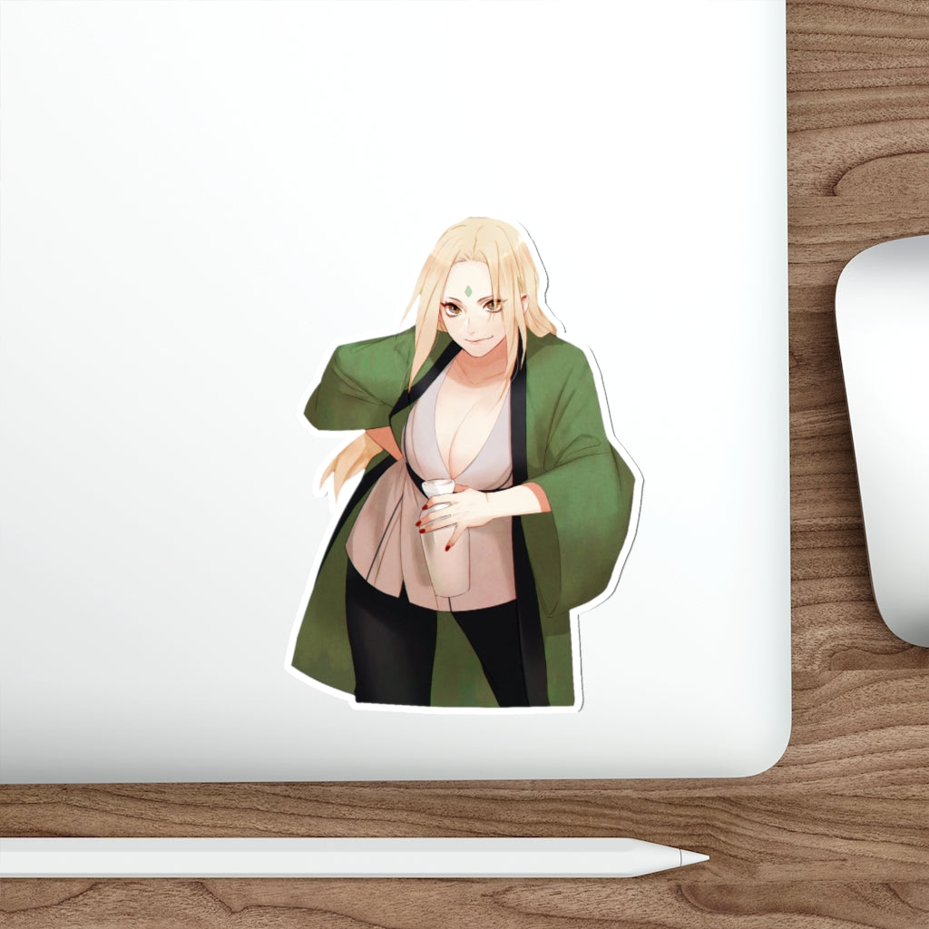 Tsunade Naruto Sake Time Waterproof Sticker - Ecchi Vinyl Decal