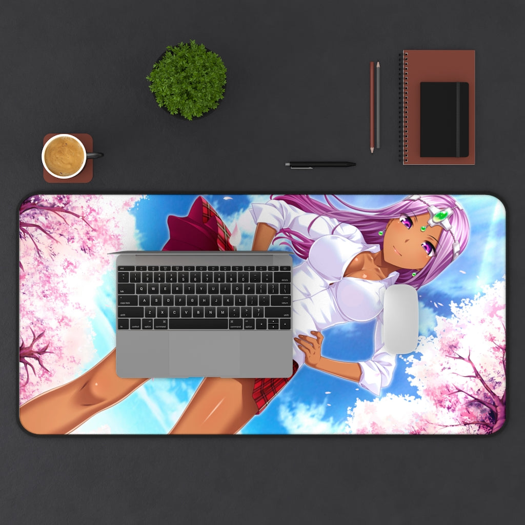 Dragon Quest Sexy Maya School Girl Uniform Desk Mat - Non Slip RPG Gaming Mousepad