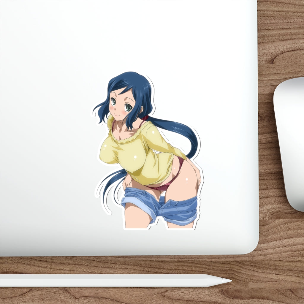 Gundam Rinko Iori Undressing Waterproof Sticker - Ecchi Vinyl Decal - Lewd Anime Sticker