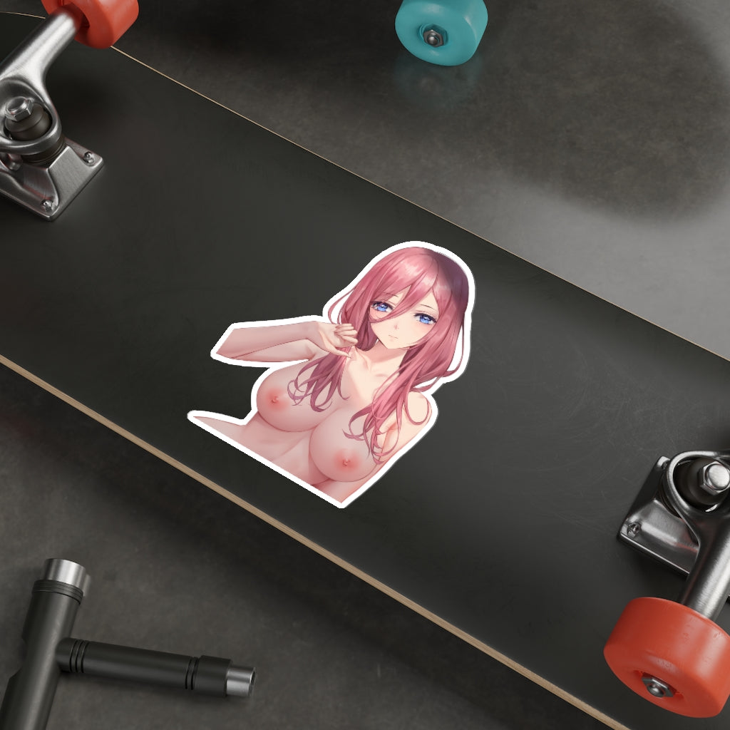 Nakano Miku Nude Boobs Quintessential Quintuplets Ecchi Vinyl Decal Waterproof Sticker - Ecchi Vinyl Decal