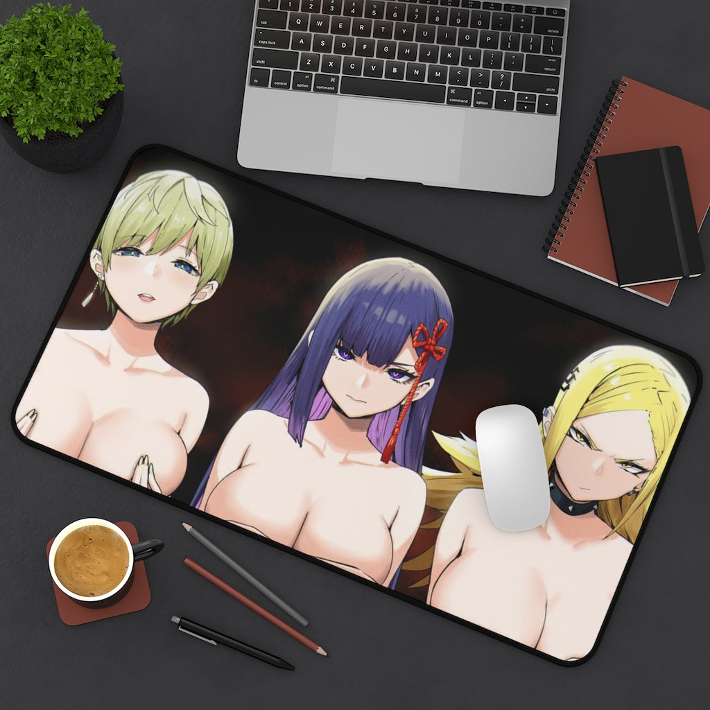 Demon Slave Big Tits Waifus Desk Mat - Non Slip Mousepad