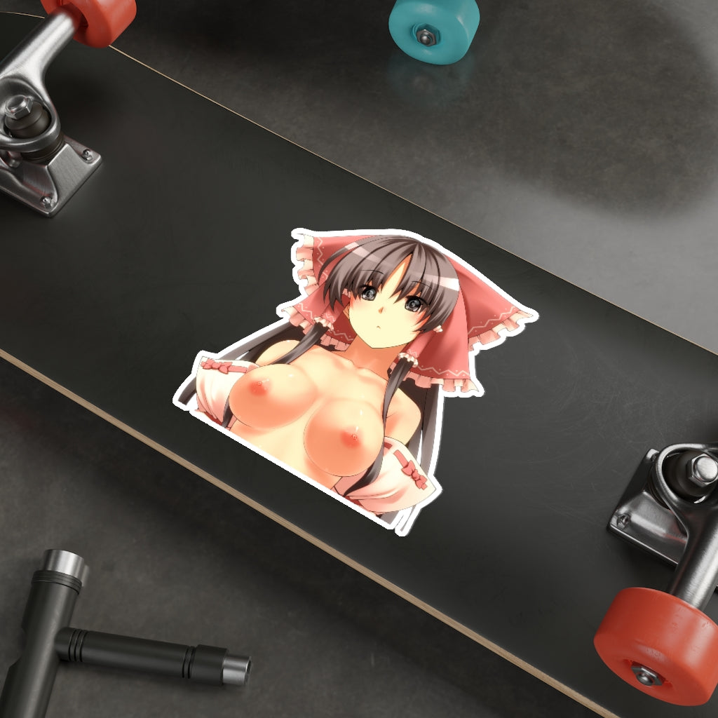 Touhou Reimu Hakurei Topless Tits Waterproof Sticker - Ecchi Vinyl Decal