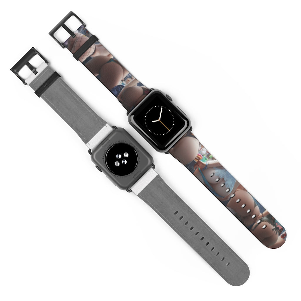 Apple Watch Band 38 mm and 42 mm - Overwatch Butts Lewd Leather Apple Watch Band