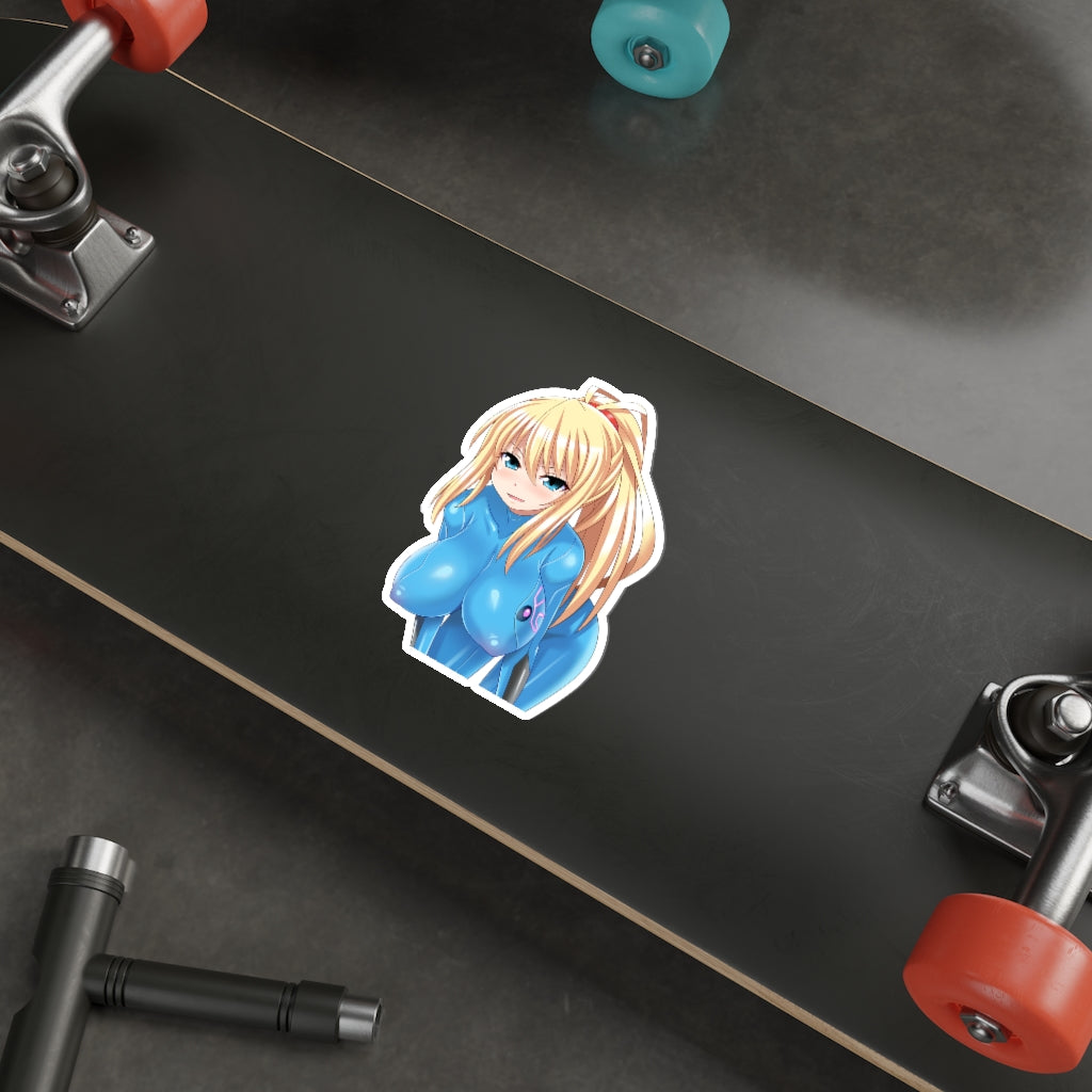 Big Boobs Samus Waterproof Sticker - Ecchi Vinyl Decal