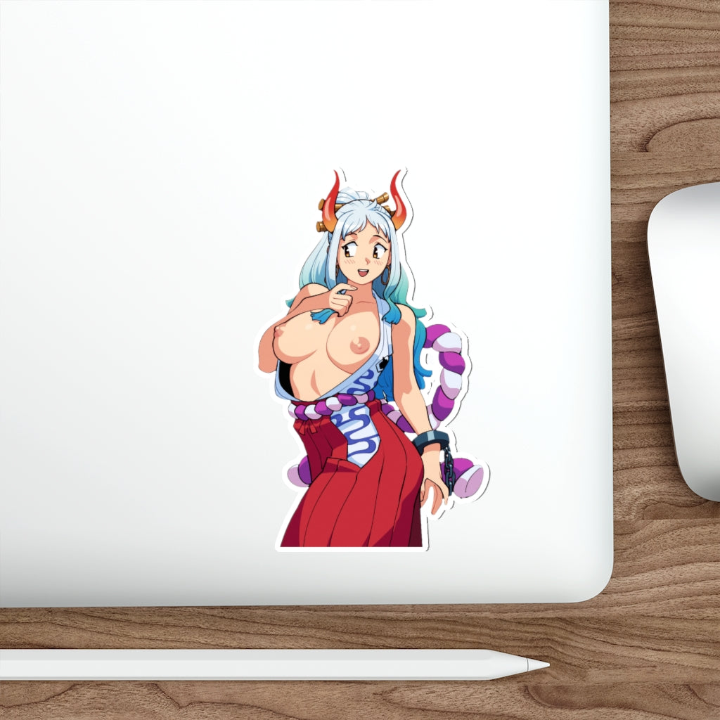 Topless Yamato One Piece Waterproof Sticker - Ecchi Vinyl Decal