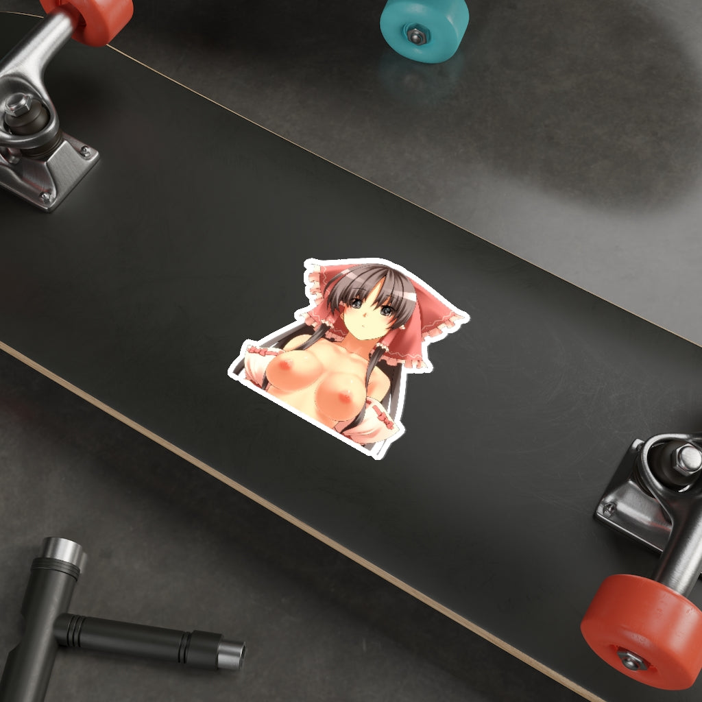 Touhou Reimu Hakurei Topless Tits Waterproof Sticker - Ecchi Vinyl Decal