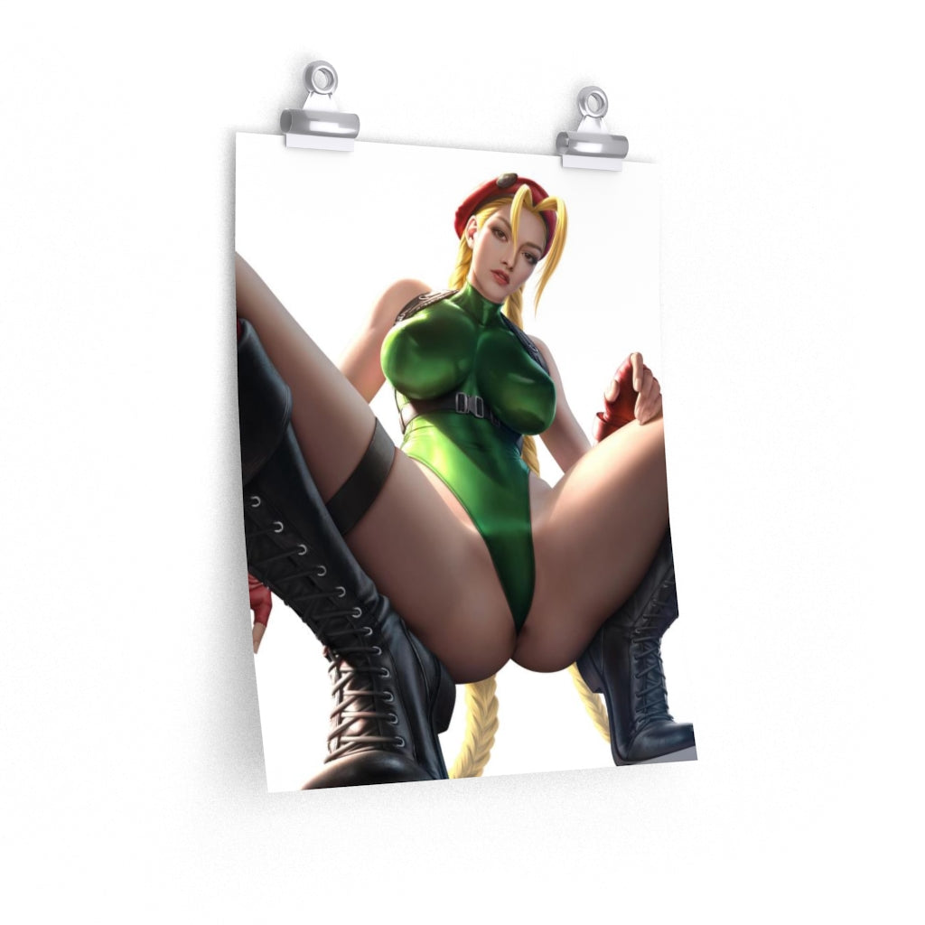 Sexy Cammy Street Fighter Poster - Lewd Premium Matte Vertical Poster - Adult Wall Art